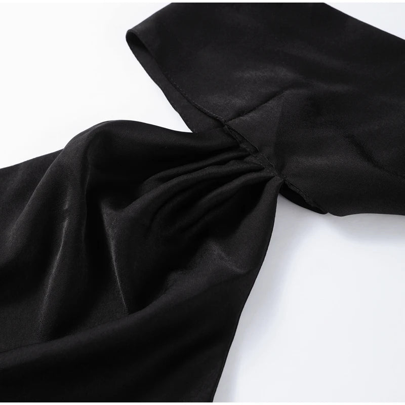Zela Milano™ | Elegant Satin Ribbon Maxi Dress