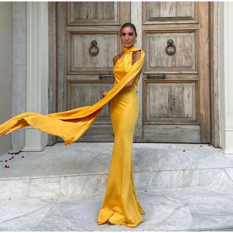 Zela Milano™ | Elegant Satin Ribbon Maxi Dress