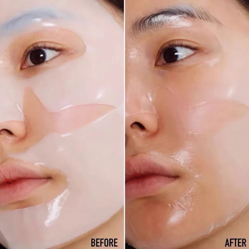 10pcs Korean Collagen Anti Wrinkle Facial Mask  Fade Fine Lines Anti Aging Firm Skin Moisturizing Brightening Skincare Mask