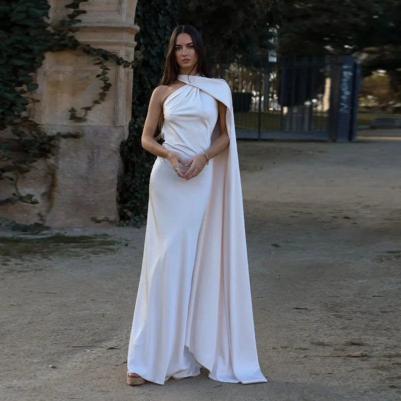 Zela Milano™ | Elegant Satin Ribbon Maxi Dress