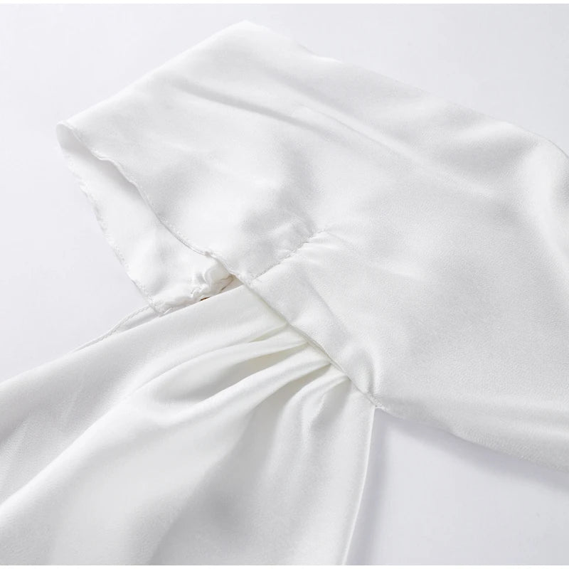Zela Milano™ | Elegant Satin Ribbon Maxi Dress